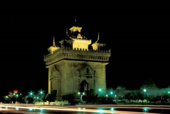 Patuxai Art Print showcasing the iconic monument in Vientiane, Laos.