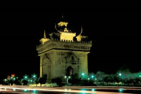 Patuxai Art Print showcasing the iconic monument in Vientiane, Laos.