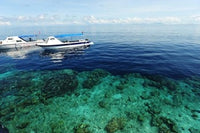 Diving Boat at Sipadan, Semporna Archipelago, Borneo, Malaysia Poster Print by Anthony Asael