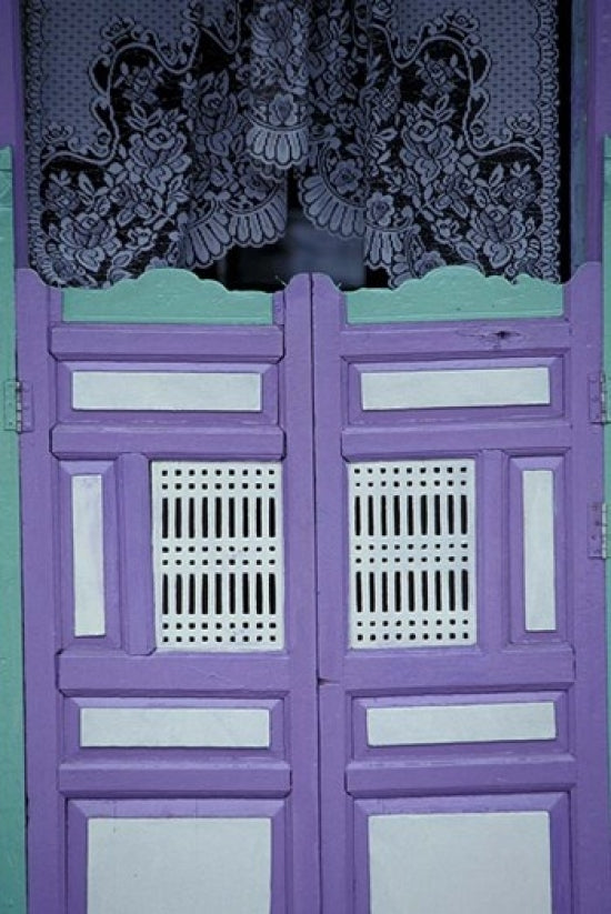 Colorful school door poster print from the Maldives by Michele Westmorland.