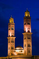 Bahla Mosque Dusk Poster Print by Walter Bibikow showcasing intricate architecture in Western Hajar Mountains, Oman.