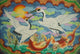 Peimen Nankunshen Temple Ceiling Mural of Cranes and Catfish Poster Print