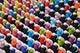 Pattern of Glass Figures Hugging Poster Print - Outdoor Market in Bangkok