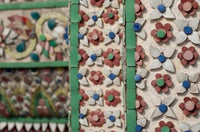 Bell Tower porcelain patterns fine art print by Cindy Miller Hopkins depicting the Grand Palace in Bangkok, Thailand.