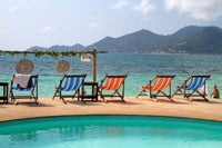 Gulf of Thailand Swimming Pool Scene Poster Print by David R. Frazier