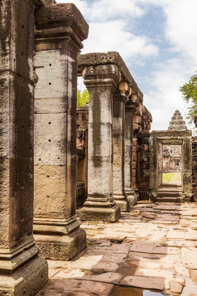 Phimai Historical Park Ancient Khmer Temple Ruins Poster Print by Tom Haseltine