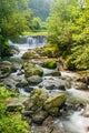 Waterfall and river landscape poster print by Ali Kabas, showcasing the beauty of the Rize region in Turkey.