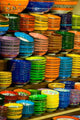 Bowls and plates on display at Istanbul Spice Market poster print by Darrell Gulin