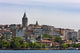 Galata Tower and waterfront houses print showcasing Istanbul's Golden Horn