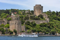 Rumeli Castle Poster Print by Keren Su showcasing Istanbul's iconic landmark.