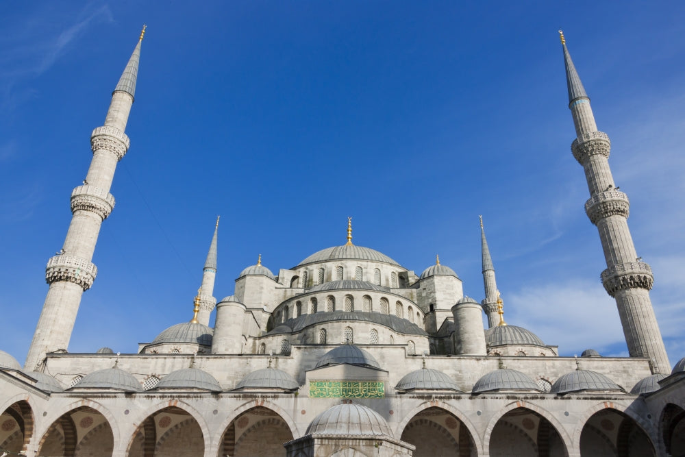 Blue Mosque Poster Print showcasing stunning architecture in Istanbul, Turkey.