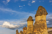 Fairy chimney rock formation in Goreme at sunset, Cappadocia poster print by Keren Su.