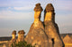 Fairy Chimney rock formation in Goreme at sunset, Cappadocia poster print