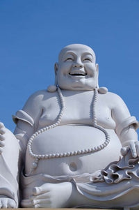 Big Happy Buddha statue poster print from My Tho, Vietnam by Cindy Miller Hopkins.