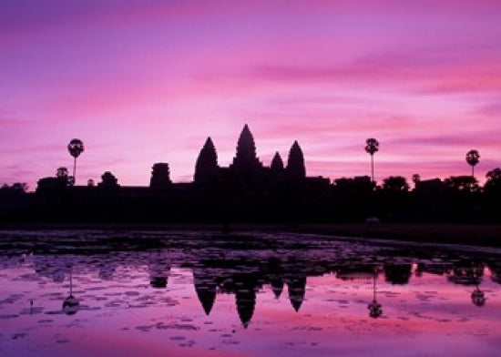 View of Temple at Dawn, Angkor Wat Poster Print by Walter Bibikow