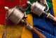 Prayer Wheels and Flags in Lhasa, Tibet Poster Print by Keren Su