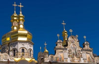 Perchersk Lavra Church Poster Print by Bill Bachmann showcasing Ukrainian architecture.