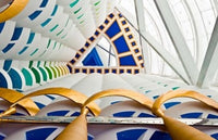 Abstract of Pillars at Burj Al Arab Poster Print by Bill Bachmann, showcasing modern architecture