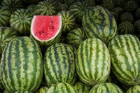 UAE Abu Dhabi Watermelon at the Market Poster Print showcasing vibrant colors and fresh produce.