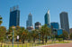 Perth skyline poster print showcasing modern architecture and cityscape by Bill Bachmann.