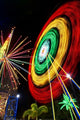 Amusement Park at Night by David Wall - vibrant poster print of Surfers Paradise.