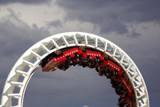 Rollercoaster at Sea World Gold Coast Poster Print by David Wall