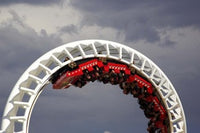 Rollercoaster at Sea World Gold Coast Poster Print by David Wall
