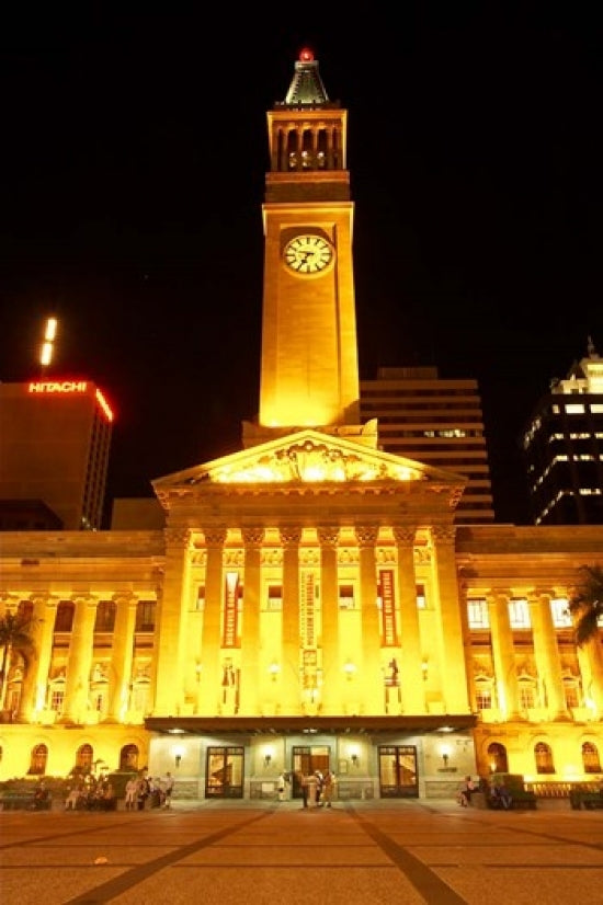 City Hall at King George Square Brisbane Poster Print by David Wall