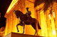 Statue Outside King George Square Brisbane Poster Print by David Wall