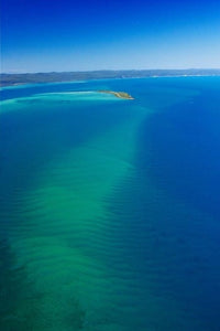 Great Sandy Straits and Fraser Island Poster Print showcasing Queensland, Australia landscapes.