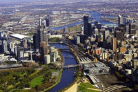 Melbourne CBD and Yarra River Poster Print by David Wall