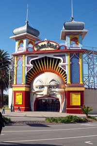 Entrance Gate to Luna Park, St Kilda, Melbourne Poster Print by David Wall