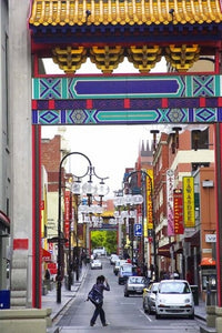 Chinatown Poster Print by David Wall showcasing Little Bourke Street in Melbourne.