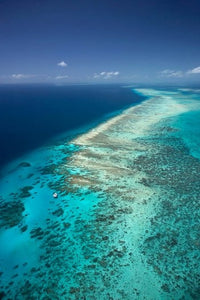 Yacht at Great Barrier Reef poster print by David Wall, showcasing the beauty of North Queensland, Australia.