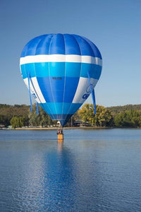 Hot Air Balloon over Lake Burley Griffin in Canberra, Australia poster print by David Wall.