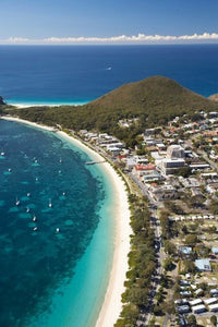 Shoal Bay Poster Print by David Wall, showcasing the beauty of New South Wales coast.