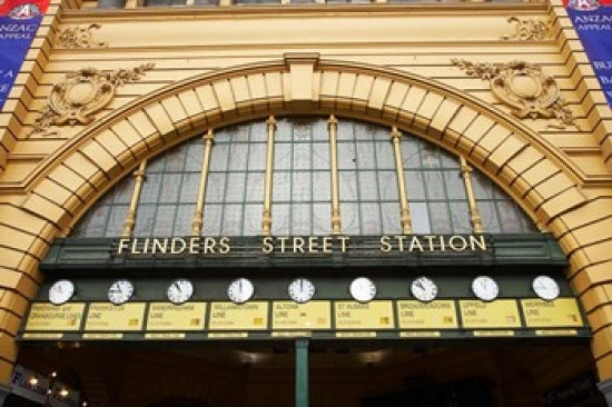 Australia Melbourne Flinders Street Train Station Poster Print by David Wall