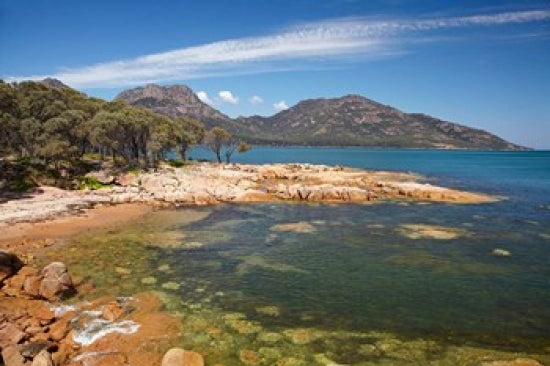 Rocks, Coles Bay, The Hazards, Freycinet, Australia Poster Print by David Wall