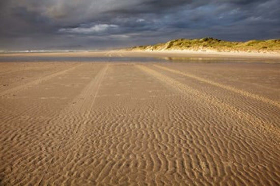 Sand Ripples Beach Poster Print by David Wall showcasing Tasmania's coastal beauty.