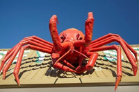 Giant Lobster Crustacean Poster Print by David Wall featuring vibrant colors and intricate details.