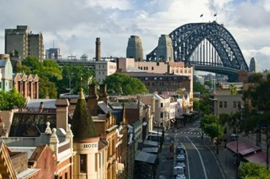 Sydney George Street Poster Print by Walter Bibikow showcasing urban scenery.