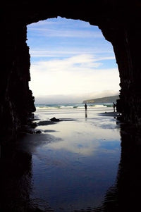Cathedral Cave art print showcasing the stunning landscape of New Zealand's Catlins Coast.