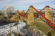 Historic Suspension Bridge over Taieri River, Sutton, New Zealand poster print.