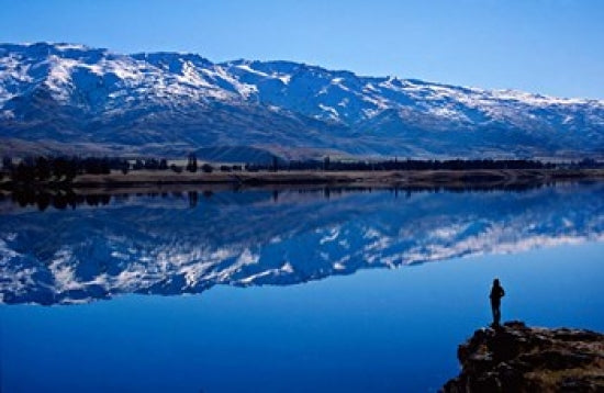 Lake Dunstan and Pisa Range Poster Print by David Wall showcasing Central Otago's landscape.