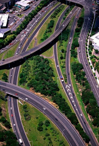 Spaghetti Junction, Auckland, New Zealand Poster Print by David Wall