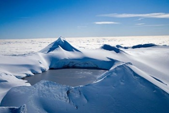 Crater Lake Fine Art Print by David Wall showcasing Mt Ruapehu in Tongariro National Park, New Zealand.