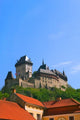 Karlstejn Castle Poster Print by Keren Su showcasing the Czech Republic's iconic landmark.