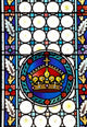 Stained Glass Window Poster Print by Sergio Pitamitz, showcasing vibrant colors and intricate patterns.