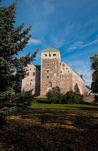 Turun Linna Castle Poster Print by Bill Bachmann showcasing the historic beauty of Finland's oldest stone castle.
