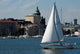 Island in Helsinki Harbor Poster Print showcasing serene waters and landscape by Jaynes Gallery.